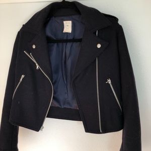 Cotton blue Biker jacket